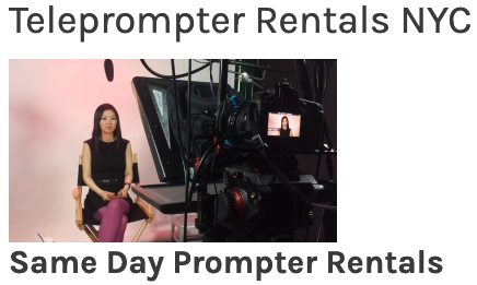 Teleprompter Rentals NYC